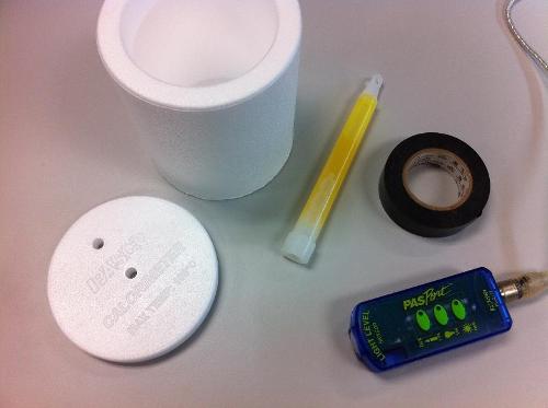 Calorimeter Cup, Glow Stick, Electrical Tabe and Light Level Sensor